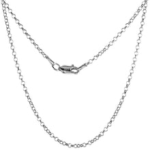 Load image into Gallery viewer, 925 Sterling Silver Thin Italian Rolo Chain Necklace Light Weight 2mm 7" to 30"
