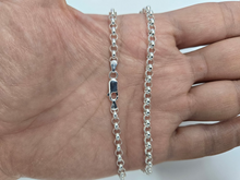 Load image into Gallery viewer, 925 Sterling Silver Medium Thick Italian Rolo Chain Necklace 4mm 7" to 30"
