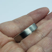 Load image into Gallery viewer, 6mm Titanium Pipe Cut Wedding Band Ring Beveled Edges Brushed Finished Size 7-14
