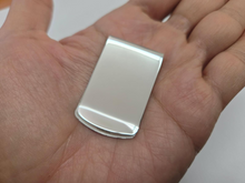 Load image into Gallery viewer, Sterling Silver Money Clip Plain Wide Closed Back Made in Italy 1 X 1 3/4 inch
