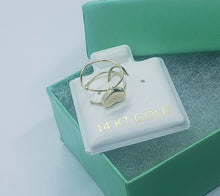 Load image into Gallery viewer, 14K Solid Gold Heart Ear Cuff Earrings Long / Round Cuff No Piercing Cartilage
