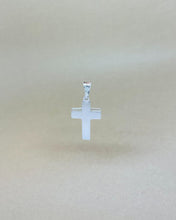 Load image into Gallery viewer, 925 sterling silver cross pendant high polish 2 sided
