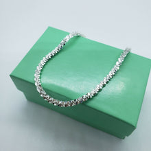 Load image into Gallery viewer, Sterling Silver Sparkle Rock Chain Necklaces &amp; Bracelets 2.9mm Diamond Cut 7-24"
