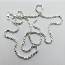 Load image into Gallery viewer, 925 Sterling Silver Round Box Chain Necklace High Quality 2.5mm 16"-30"
