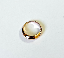 Load image into Gallery viewer, 14K Solid Yellow White Rose Gold Handmade Simple Dome Ring 5.5mm Band Size 4~10
