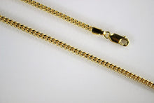 Load image into Gallery viewer, 10K Yellow Gold Hollow Franco Necklace Chain Box Link Men Women 3mm 18" ~ 36"
