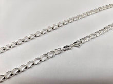 Load image into Gallery viewer, 925 Sterling Silver Solid Open Curb Link Chain Necklace 5mm 16" to 24"
