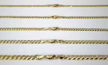 Load image into Gallery viewer, 10K SOLID GOLD CUBAN D/C Two Tone LINK CHAIN MEN WOMEN 2.5mm ~ 5mm /7~9" 16"~30"
