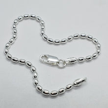 Load image into Gallery viewer, Sterling Silver Oval Pallini Bead Ball Chain Necklaces Bracelets 2.5mm 7"~30"
