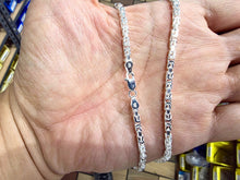 Load image into Gallery viewer, 2.6mm Sterling Silver Square Byzantine Chain Necklace Bracelet Size 7" ~ 30"
