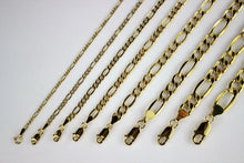 Load image into Gallery viewer, 14K Yellow Gold Figaro Link Hollow Chain Necklace Bracelet 2mm ~ 5.5mm /7" ~ 30"

