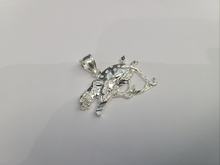 Load image into Gallery viewer, 925 Sterling Silver Leopard on a Branch Pendant 3/4 (19mm) Inch Tall
