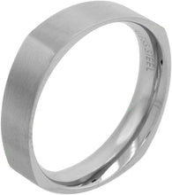 Load image into Gallery viewer, Surgical Steel 5mm Square Wedding Band Ring Comfort-fit Matte Finish SZ 7 to 14
