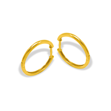 Load image into Gallery viewer, 14K Yellow White Rose Gold Elegant High Polished Huggie Hoop Earrings 2x20mm
