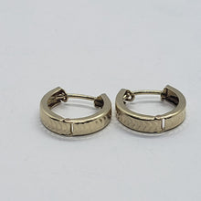 Load image into Gallery viewer, 14K Real Yellow White Gold Huggie Hoop Earrings Diamond Cut Round 11mm Men Women
