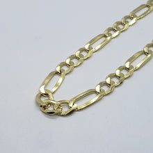 Load image into Gallery viewer, Authentic 14K Solid Gold Figaro Link Chain Men Women 7mm~8.5mm Necklace 7"~30"
