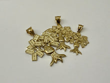 Load image into Gallery viewer, 10K Solid Yellow Gold Lucky Money Bag Tree Pendant 3 Sizes
