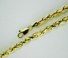 Load image into Gallery viewer, Authentic 10K Yellow Gold Hollow D/C Rope Chain Necklace Men 5.5mm-8mm 20"~30"
