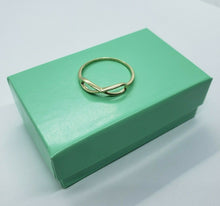 Load image into Gallery viewer, Authentic 10K or 14K Yellow Solid Gold Infinity Band Ring Men Women Size 5-9
