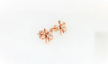 Load image into Gallery viewer, 14K Yellow &amp; Rose Gold Pretty Flower Earrings 2 Sizes
