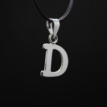 Load image into Gallery viewer, 925 Sterling Silver Alphabet Initial Pendant Plain Slab Serif Upper Case Letter
