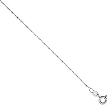 Load image into Gallery viewer, 925 Sterling Silver Diamond Cut Twisted Serpentine Chain Bracelet Necklace 1.1mm
