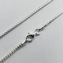 Load image into Gallery viewer, 925 Sterling Silver Franco Chain Necklace Square Link Italy 1.5mm-2.5mm 16"-36"
