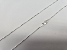Load image into Gallery viewer, 925 Sterling Silver Thin Pallini Bead Ball Chain Necklace Bracelet 1.5mm 7-30 in
