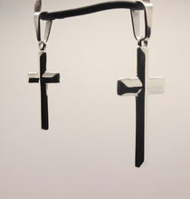 Load image into Gallery viewer, Sterling Silver Dainty Plain Cross Pendant Tubular Flawless High Polished Finish
