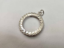 Load image into Gallery viewer, 925 Sterling Silver Rope Edge 10 Cent Dime Coin Bezel 18mm Prong Back
