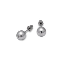 Load image into Gallery viewer, 14K Yellow or White Gold Ball Stud Earrings 5mm Wide 2grams Screw Backing

