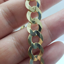 Load image into Gallery viewer, 10K Yellow Gold Solid Cuban Link Chain Curb Necklace Bracelet 10mm, 8"~30"
