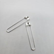 Load image into Gallery viewer, 925 Sterling Silver High Quality Safety Pin Charm Brooch or Earrings Made Italy
