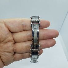 Load image into Gallery viewer, Stainless Steel Cable and Black Carbon Fiber Bracelet High Quality For Men 1/2in
