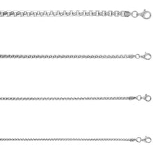 Load image into Gallery viewer, 925 Sterling Silver Solid Round Box Chain Necklace Bracelet 3.5mm 7" to 30"
