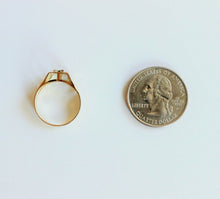 Load image into Gallery viewer, 10K Yellow Gold Alphabet Letter Initial Ring Diamond Cut High Quality Size 4 ~ 8
