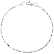 Load image into Gallery viewer, 925 Sterling Silver Dot Dash Pallini Bead Ball Chain Necklace Bracelet 1.8mm
