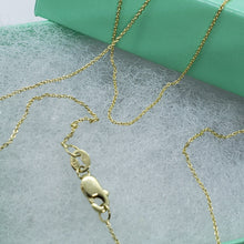 Load image into Gallery viewer, 14K Solid Yellow Gold Very Thin Cable Link Chain Necklace 0.75mm, 16" 18" 20"
