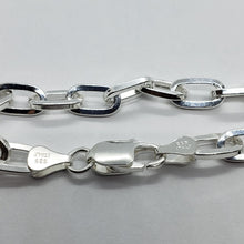 Load image into Gallery viewer, Sterling Silver Paperclip Cable Chain Necklace Bracelet Square Wire 6.5mm 7"~30"
