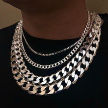 Load image into Gallery viewer, 925 Sterling Silver Thick Curb Cuban Link Chain Necklace 9mm~17mm Size 18"~36"
