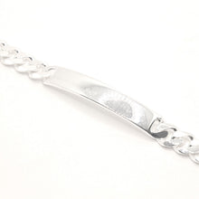 Load image into Gallery viewer, 925 Sterling Silver Personalized Custom Engraved Curb Link ID Bracelet 8mm Wide
