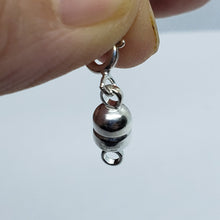 Load image into Gallery viewer, Stamped 925 Sterling Silver Magnetic Clasp Converter for Necklaces 6mm 1~3 Packs
