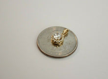 Load image into Gallery viewer, 14K Yellow Gold Round Solitaire Set Pendant Earrings Singapore Chain Necklace
