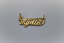Load image into Gallery viewer, 10K Solid Yellow Gold Personalized Custom Handmade Name Pendant Charm DiamondCut
