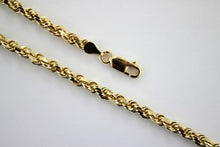 Load image into Gallery viewer, Authentic 14K Solid Yellow Gold Rope Twist Link Chain Necklace 4mm x 18" ~ 30"
