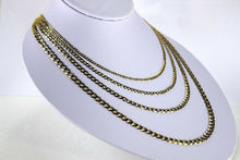 Load image into Gallery viewer, 14K Solid Yellow Gold Cuban Curb Link Chain Necklace Men 2.5m ~ 4.5mm 16"~ 30"
