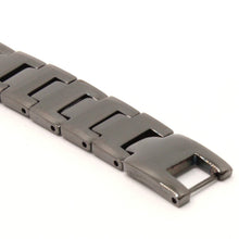Load image into Gallery viewer, Tungsten Carbide Plain Black Germanium Magnetic Therapy Bracelet, 1/2 Inch Wide
