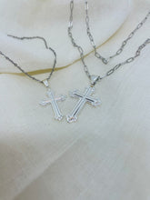Load image into Gallery viewer, 925 sterling silver cross pendant 1inch or 1.3inch
