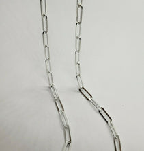 Load image into Gallery viewer, 925 Sterling Silver Paperclip Chain Necklace Bracelet Italy 3mm Sizes 7-30 inch
