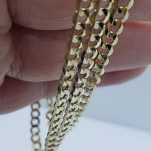 Load image into Gallery viewer, 10K Yellow Gold Solid Cuban Link Chain Curb Necklace Bracelet 4mm Size 7"~30"
